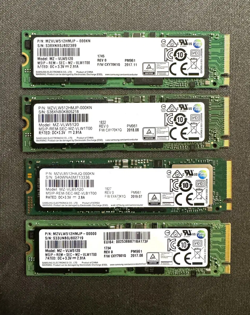 삼성 PM961 M.2 NVMe 512g 판매